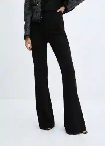 Pantalón Bell Negro Talla 38 Mujer Mango