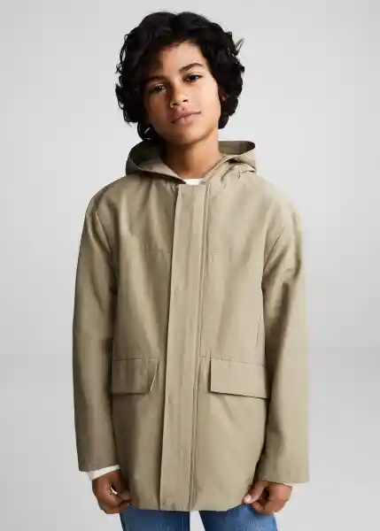 Abrigo Parka Sergio Topo Talla 13 Niños Mango