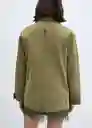 Sobrecamisa Caracas Khaki Talla XL Mujer Mango