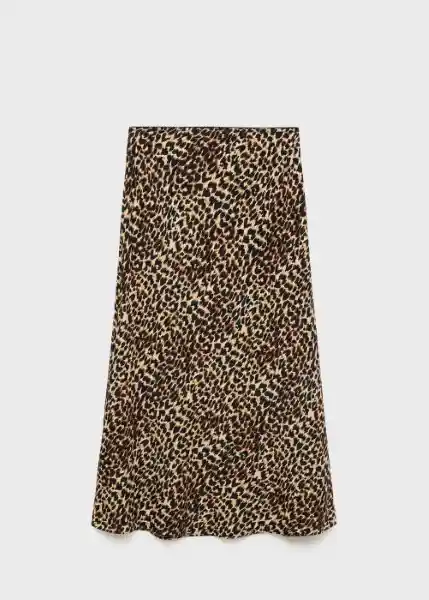 Falda Lion Marrón Talla S Mujer Mango