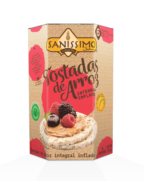 Tostadas de Arroz Integral Inflado Sanissimo 100% Salmas 72 g