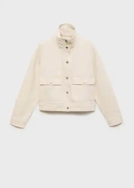 Chaqueta Cazadora Mara Offwhite Talla S Mujer Mango