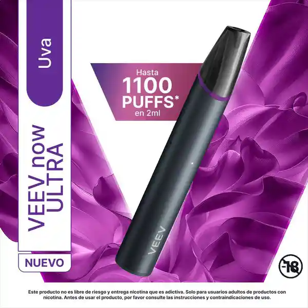 Veev Vapeador Ultra Grape 1100 Puffs