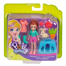 Polly Pocket Muñeca Lila y Conejito