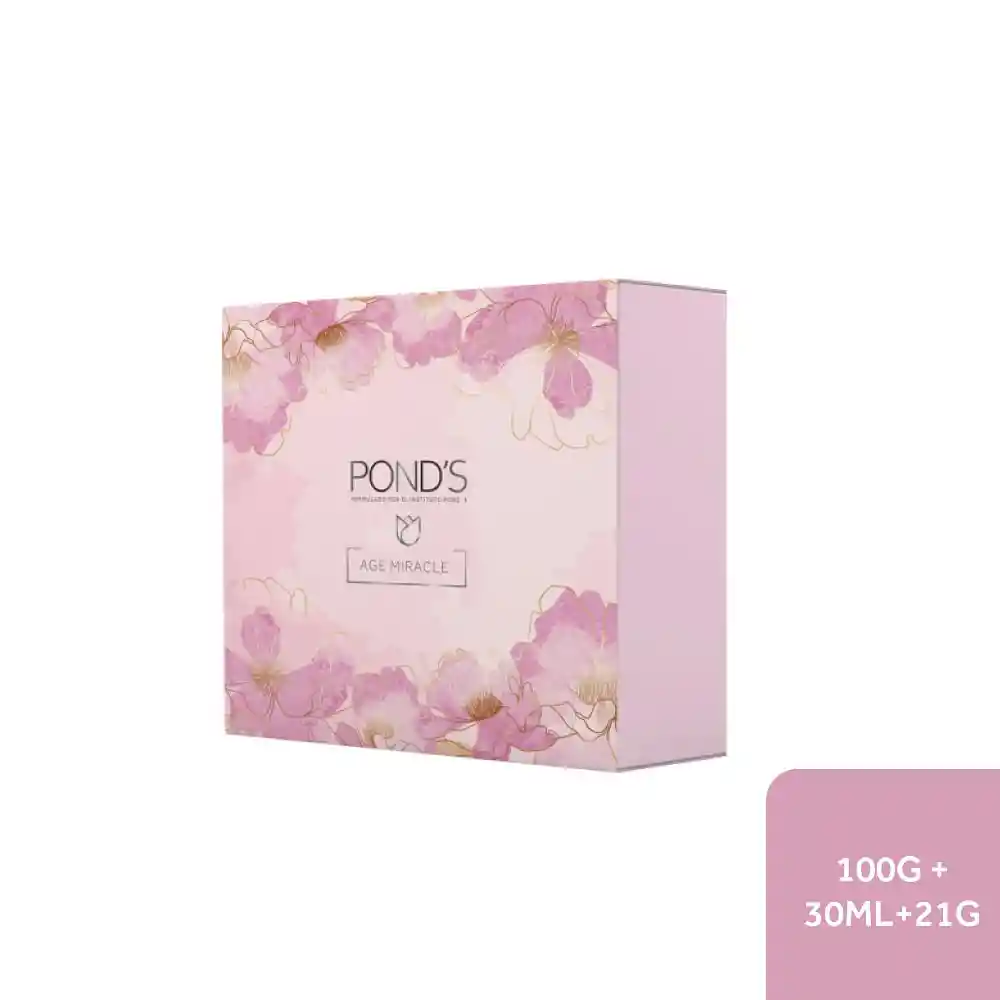   Pond´s  Kit Estuche Age Miracle Espuma Facial + Serum De Ojos + Mascarilla Antiarrugas 