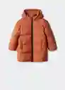 Abrigo Anorak Amerlong Naranja Talla 07 Niños Mango