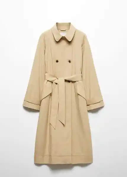 Abrigo Trench Copito Beige Talla XS Mujer Mango