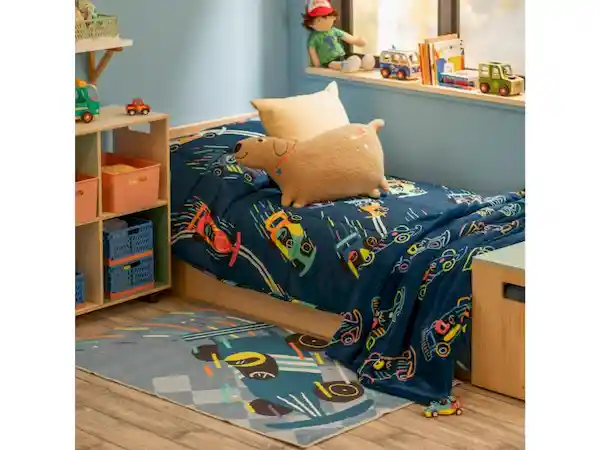 Alfombra de Cama Azul 70 x 120 Casaideas