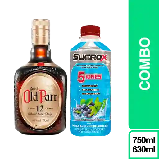 Combo Old Parr 12 750 mL + Suerox Mora Azul