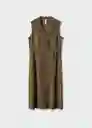 Vestido Dorotea Khaki Talla 27 Mujer Mango