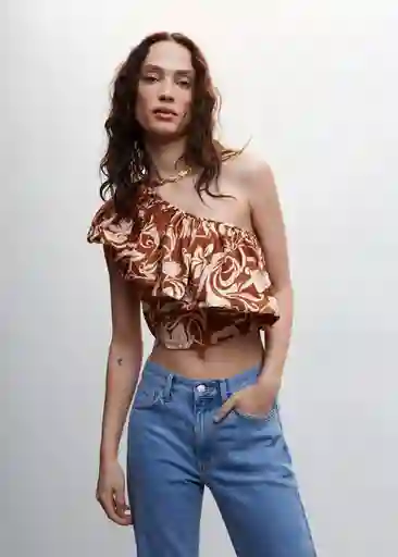 Top Ile Marrón Talla S Mujer Mango