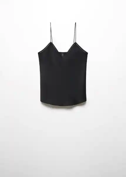 Top Holy Negro Talla L Mujer Mango