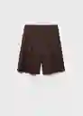 Bermuda Laguna Chocolate Talla 36 Mujer Mango