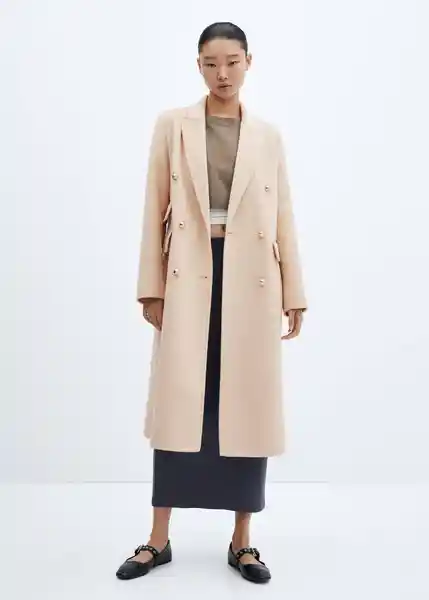 Abrigo Princess Beige Talla 24 Mujer Mango