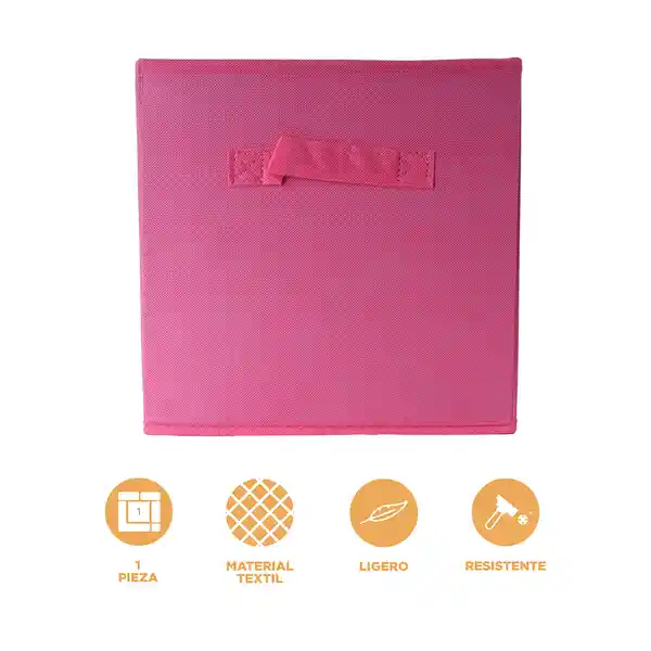 Organizador de Tela Cuadrada Serie Rainbow Rosa Miniso