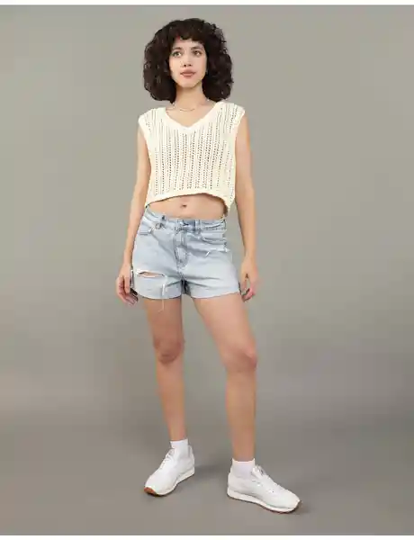 Suéter Tejido Mujer Amarillo Talla MEDIUM American Eagle