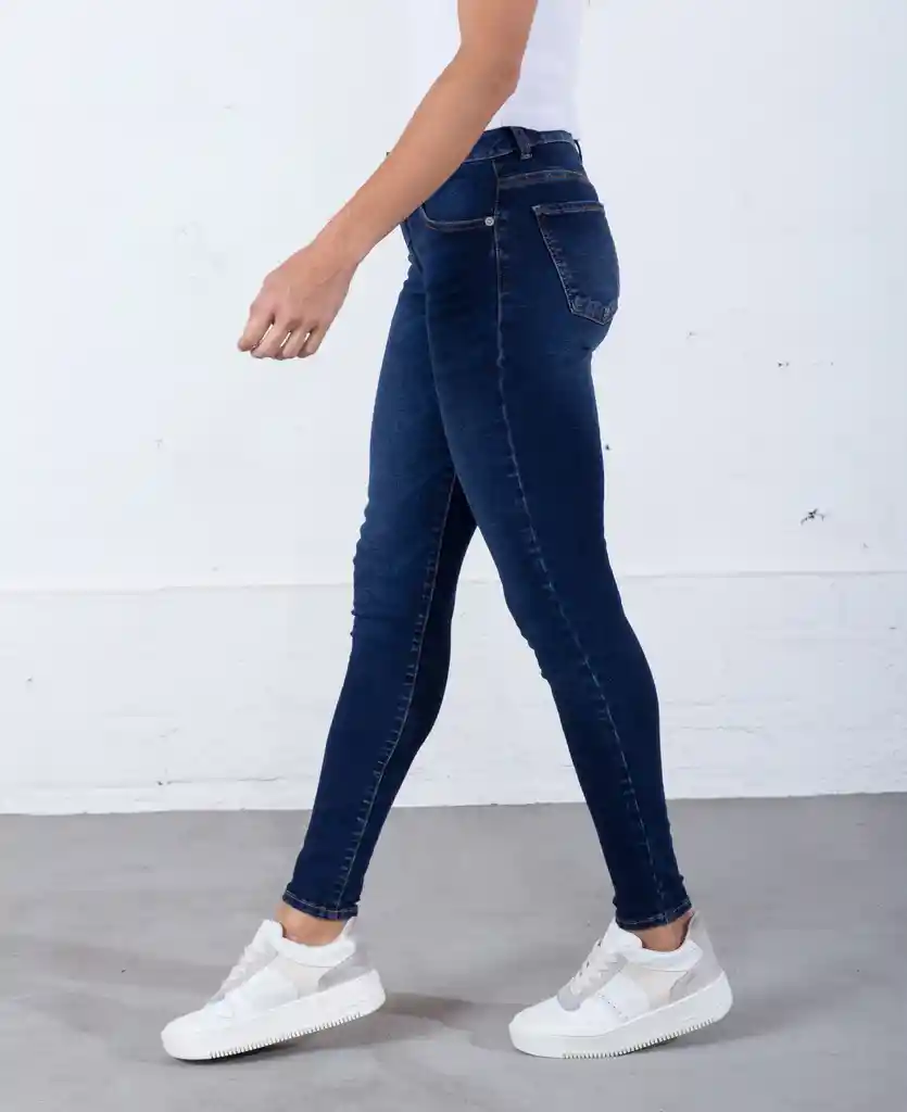 Jean Skinny Anna Índigo Medio Azul 10 790E500 Naf Naf