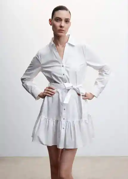 Vestido Naza-L Offwhite Talla L Mujer Mango