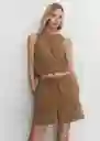 Short Bosco-h Caramelo Talla M Mujer Mango