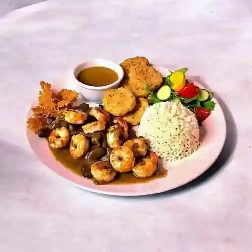 Camarones En Salsa De Champinones