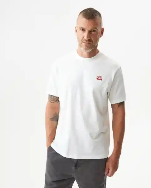 Camiseta Racing Crew Masculino Blanco 0 Claro Talla M Chevignon