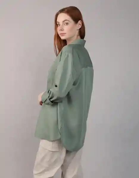 Camisa Mujer Verde Talla: SMALL 6092341 American Eagle