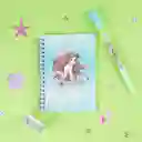 Miniso Cuaderno Con Alambre Disney la Sirenita A6 50 Hojas Rayadas