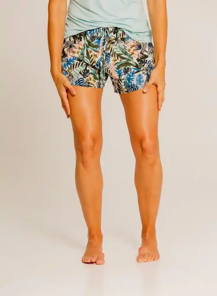 Short Pijama Mujer M - Palmeras