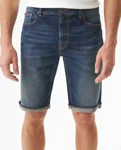 Bermuda Masculino Azul Clásico Oscuro Talla 36 Chevignon