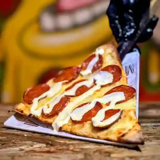 Pizza pepperon porción