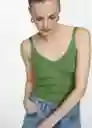Top Gymnasti Verde Talla M Mujer Mango