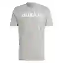 Adidas Camiseta Lin Sj T Hombre Gris M