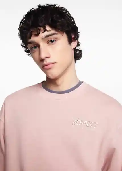 Buzo Sudadera Respect Rosa Pastel Talla 18 Niños Mango