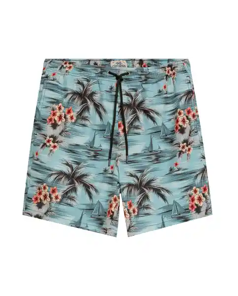 Bermuda Aquarela Beach Swimwear Verde Posco Claro L Chevignon