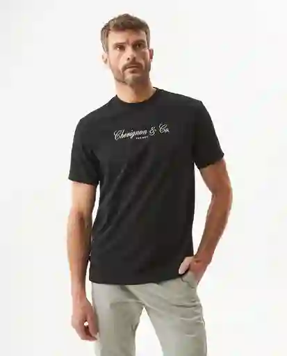 Camiseta Trdmrk Graphic Negro Sombrío Ultraoscuro S Chevignon