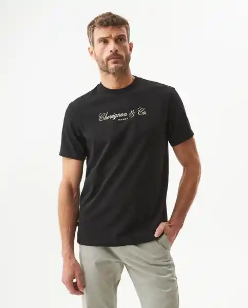 Camiseta Trdmrk Graphic Negro Sombrío Ultraoscuro S Chevignon