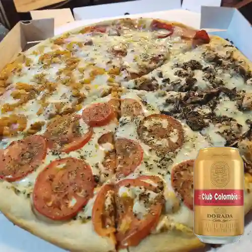 Combo Pizza Napolitana + Club Colombia Rubia 330ml