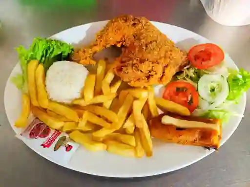 1/4 Pollo Apanado O Asado