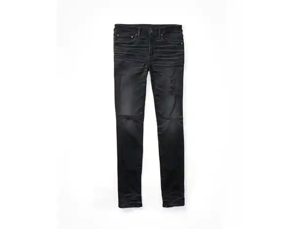 Jean Super Skinny Hombre Negro Talla 29 x 30 American Eagle