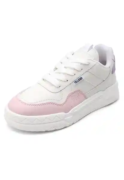 Tenis Dama Blanco-Lila Talla 40 538 Tellenzi