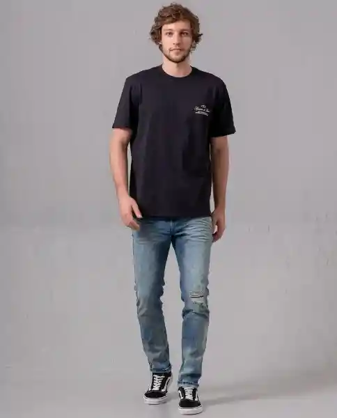 Camiseta Comfort Hombre Negro Sombrio Ultraoscuro L 87120 Rifle