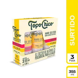 Hard Seltzer Topochico Surtido Lata 355ml x 3 Unds