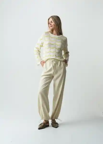 Saco Tejido Mujer Crudo Marfil Claro Talla M 482G093 Naf Naf