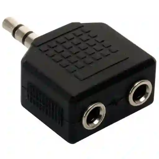 Adaptador de 2 Jacks 3.5 mm a Plug 3.5 mm Estéreo