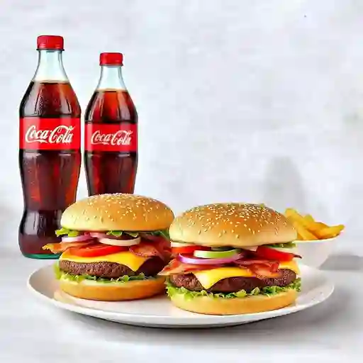 Combo Dos Hamburguesas Italianas Mas Dos Cocacolas