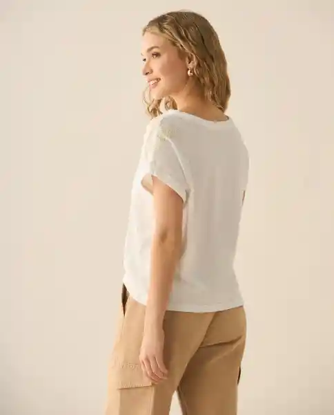 Camiseta Crudo Nevisca Claro Talla XL 603G021 Esprit