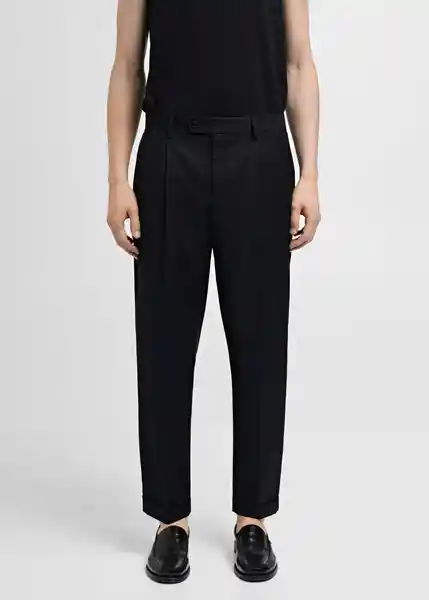 Pantalón Boston Negro Talla 42 Hombre Mango