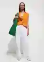 Camisa Sassa Naranja Talla M Mujer Mango