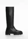 Bota Blan Negro Talla 37 Mujer Mango