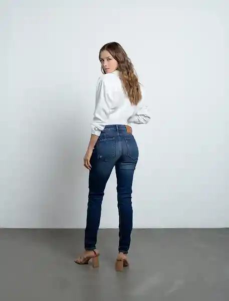 Jean Mujer Azul Índigo Medio Talla 8 493F025 Naf Naf